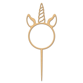 Cake Topper - Unicorn Hoop Wooden